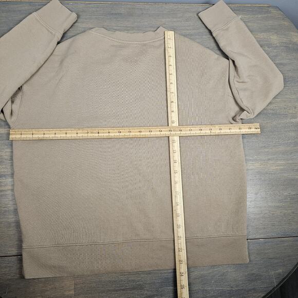 Vince Women’s 100% Cotton Crewneck Sweatshirt Tan Beige Pullover Small S - Picture 6 of 6